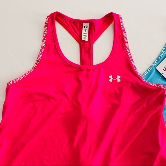 Under Armour | Racer Back Loose Fit Logo Trim Tank Top Bundle NWT L - Picture 8 of 10